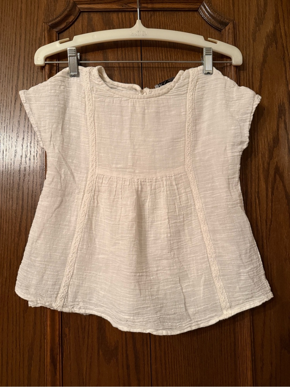 Dex Girls Cream Gauze Peasant Top size 6-8